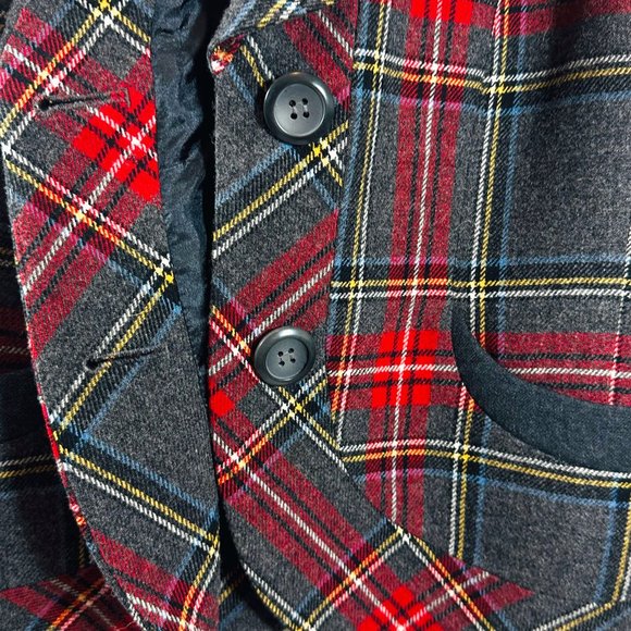 Vintage Pendleton, 100% Virgin Wool, Red and Grey Tartan plain. Pristine conditi - Picture 5 of 10